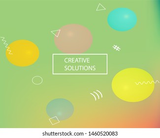 New abstract colourful background. Vector illustration flyer. Liquid backdrop with simple muffled colors. Green trendy soft blurred colors and elegant smooth blend.