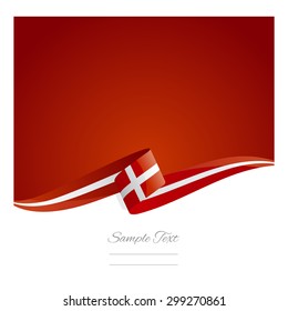 New abstract Denmark flag ribbon