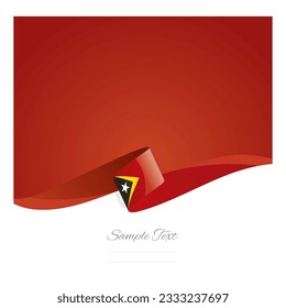 New abstract East Timor flag ribbon