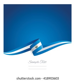 New abstract El Salvador flag ribbon