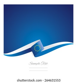 New Abstract EU Flag Ribbon