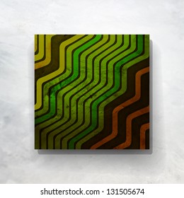 new abstract frame with colored stripes on white background can use like tribal label