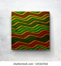 new abstract frame with colored stripes on white background can use like tribal banner