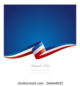 New abstract France flag ribbon