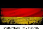 New Abstract German flag background vector with grunge stroke style. German Independence Day Vector Illustration.