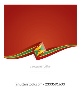 New abstract Grenada flag ribbon