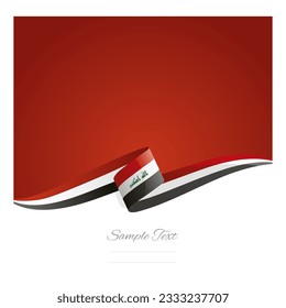 New abstract Iraq flag ribbon