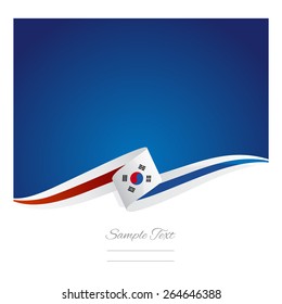 New abstract Korea flag ribbon