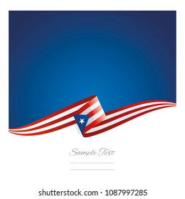 New abstract Puerto Rico flag ribbon