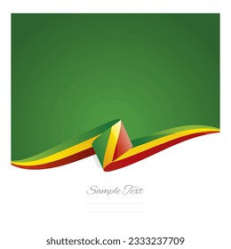 New abstract Republic of the Kongo flag ribbon