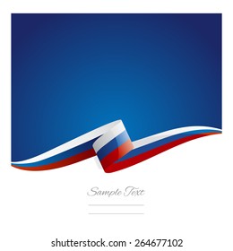 New abstract Russia flag ribbon