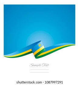 New abstract Rwanda flag ribbon