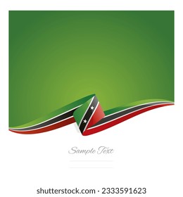 New abstract Saint Christopher and Nevis flag ribbon
