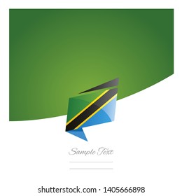 New abstract Saint Vincent and the Grenadines flag ribbon origami green background vector