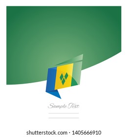 New abstract Saint Vincent and the Grenadines flag origami green background vector