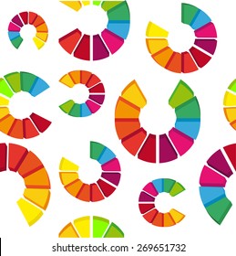new abstract seamless  pattern with colorful circles isolated on a white