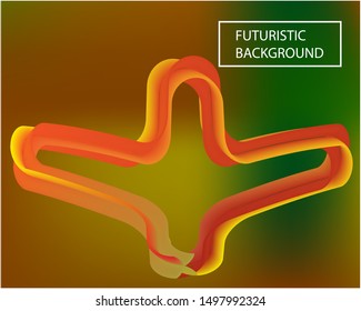 New abstract soft colorful background. Original creative smooth backdrop with a blend. Green, orange, yellow and red eco template for your projects, poster, banner or graphic design.