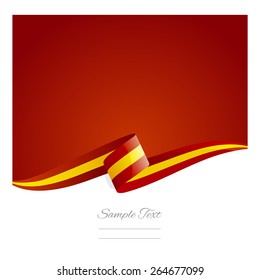 New Abstract Spain Flag Ribbon