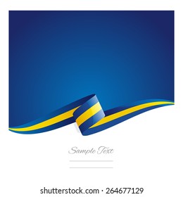 New abstract Sweden flag ribbon