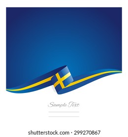 New abstract Sweden flag ribbon