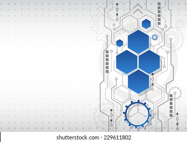 New abstract technology business background, vector illustration