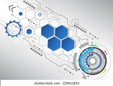 New abstract technology business background, vector illustration