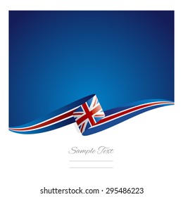 New abstract UK flag ribbon