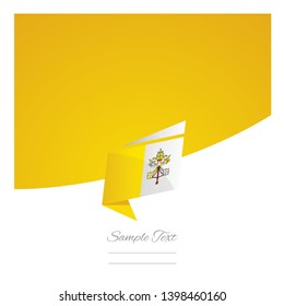 New abstract Vatican flag origami yellow background vector
