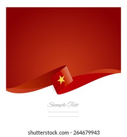 New abstract Vietnamese flag ribbon