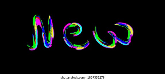New abstract word psyhodelic art