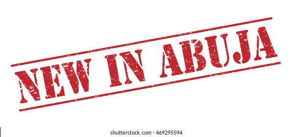 new in abuja vector stamp on white background