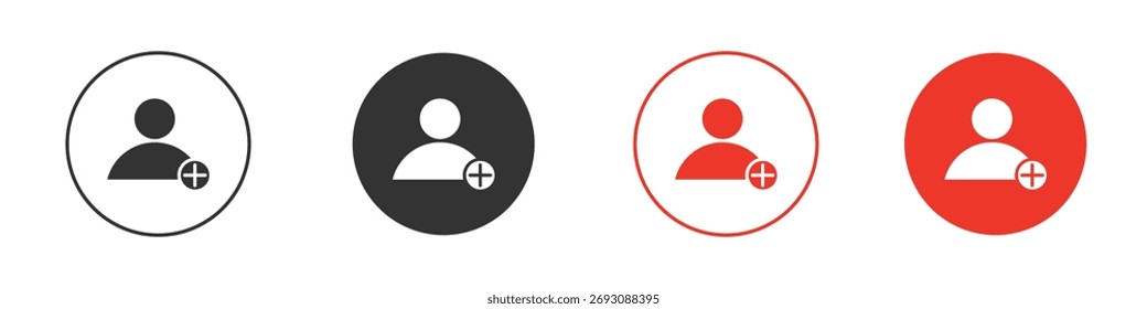Nuevo icono de Cuenta Logos. Plantilla de diseño de icono de Vector plano