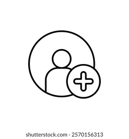 New account icon Vector logo set flat