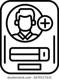 Neuer Account Line Vektor Icon Design
