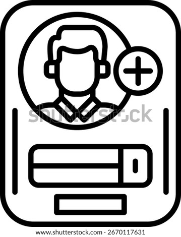 New account Line vector Icon Design