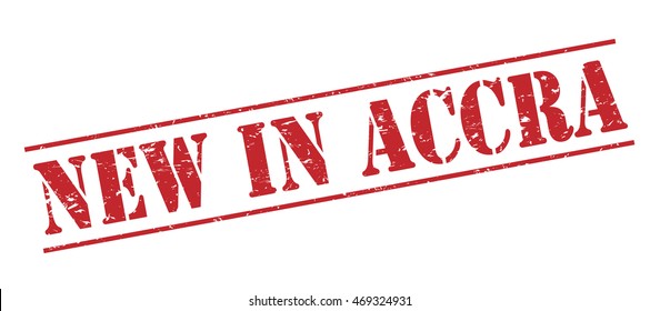 new in accra vector stamp on white background