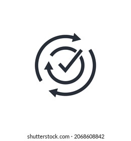 New adjustments. Fresh data. Information adaptation. Vector linear icon isolated on white background.