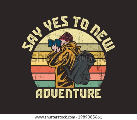 New Adventure Calling Vector Graphic Illustration