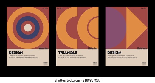 New aesthetics of modernism in poster design vector cards. Brutalism inspired graphics. Great for branding presentation, album print, website header, web banner