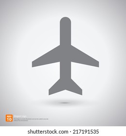 New Air plane sign with shadow vector icon design