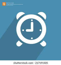 New Alarm clock sign with shadow vector icon design