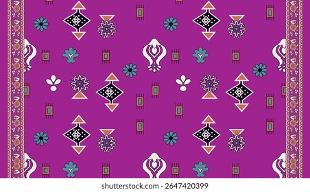 New Allover pattern With Side Border Design Effect 