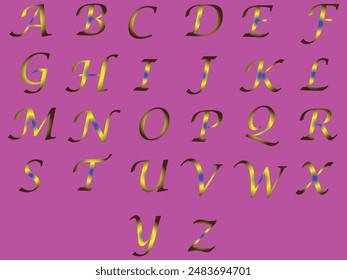 New Alphabet Gradient Color Design