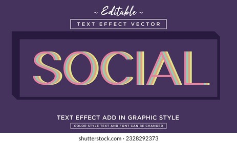 New amazing cool text effect style vector fully editable