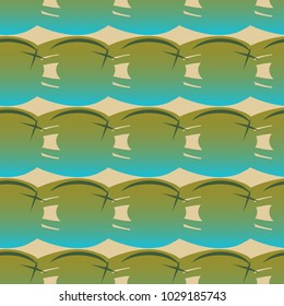 New amazing seamless pattern with colored tooth.