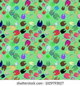 New amazing seamless pattern with colored tooth.