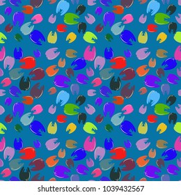 New amazing seamless pattern with colored tooth.