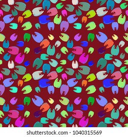 New amazing seamless pattern with colored tooth.