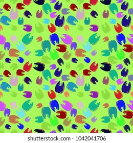 New amazing seamless pattern with colored tooth.