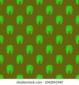New amazing seamless pattern with colored tooth.